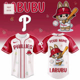 Labubu Phillies Limited Edition Personalized Pinstripe Baseball Jersey