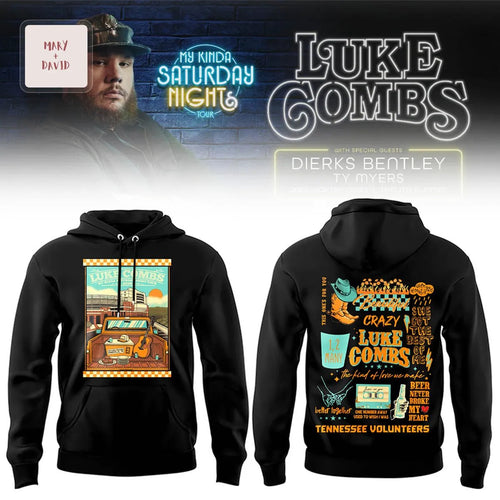 Luke Combs My Kinda Saturday Night Tour Neyland Stadium Commemorative Graphic Hoodie