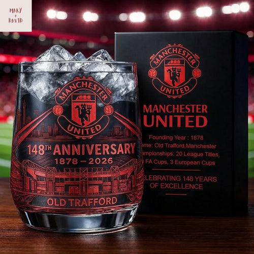 Manchester United 148th Anniversary 1978-2026 Old Trafford Whiskey Glass
