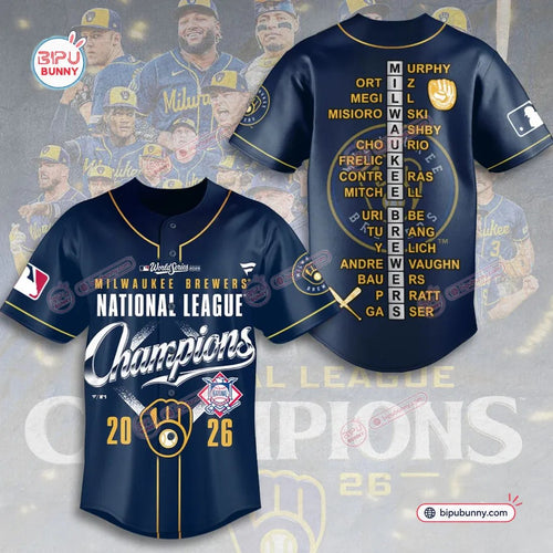Milwaukee Brewers 2026 National League Champions Baseball Jersey