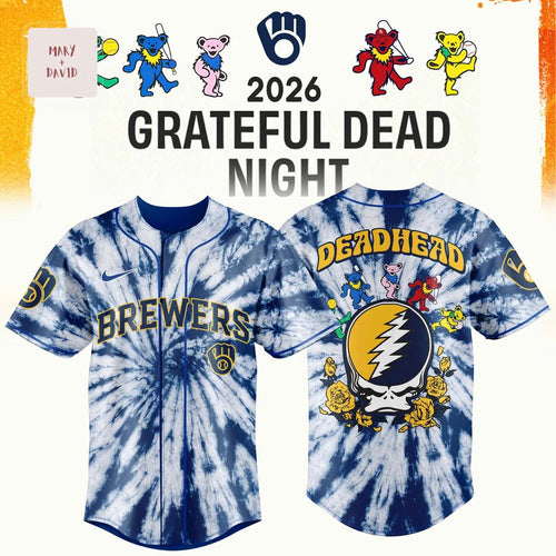 Milwaukee Brewers Grateful Dead Night 2026 Tie Dye Commemorative Baseball Jersey