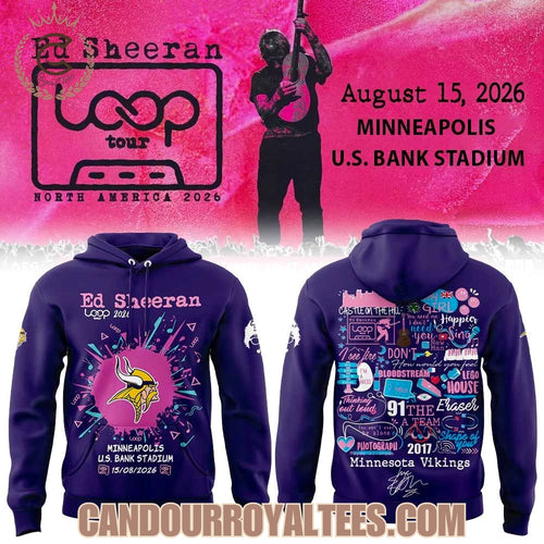 Minnesota Vikings x Ed Sheeran Loop Tour 2026 Hoodie