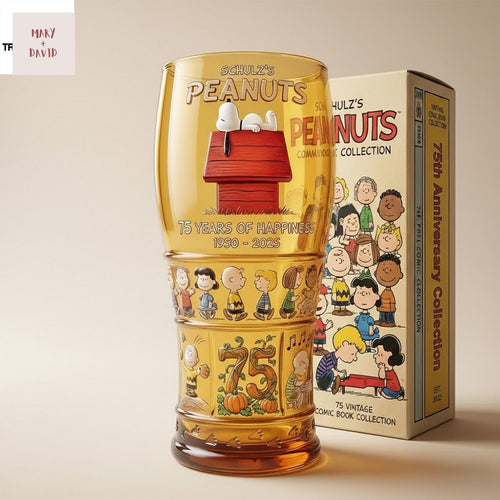 Peanuts 75Th Anniversary Snoopy Beer Glass