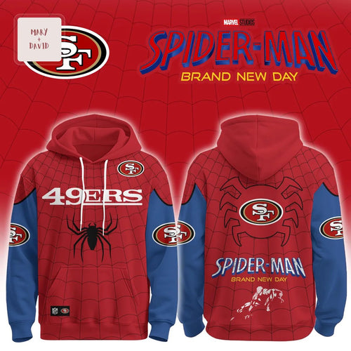 San Francisco 49ers x Spider-Man 2026 Limited Edition Graphic Pullover Hoodie