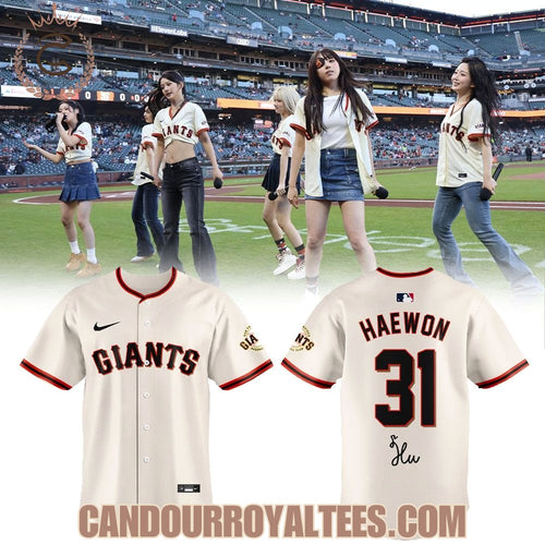 San Francisco Giants x NMIXX Is Loving Their Time At Oracle Park Jersey