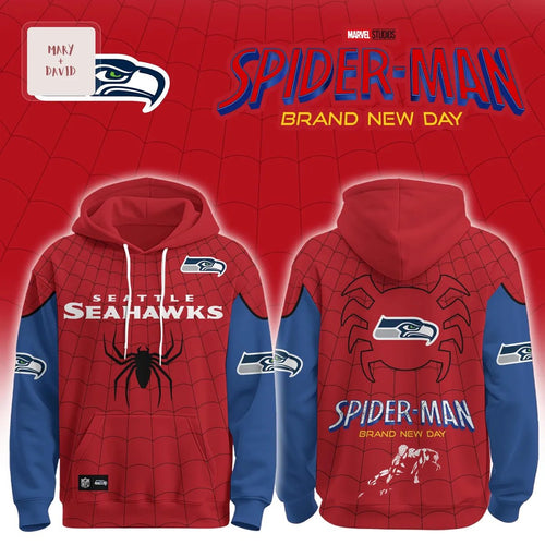 Seattle Seahawks Spider-Man 2026 Limited Edition Pullover Hoodie