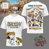 Snoopy Peanuts Cinco de Drinko Mexican Fiesta 3D T-Shirt