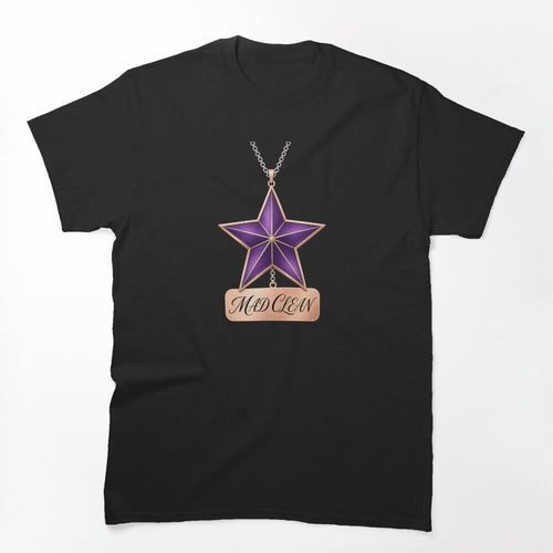 Vintage Gold Chain Purple Star Hip Hop Medallion Shirt