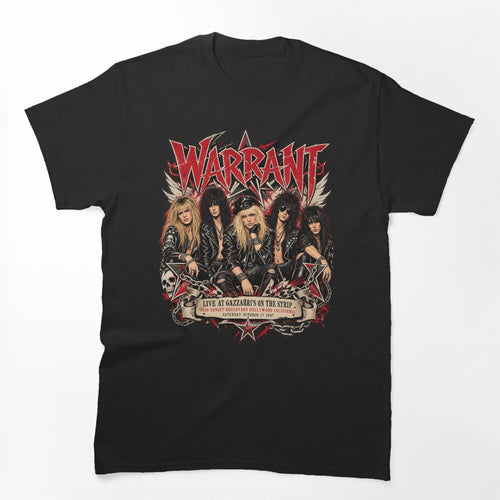 Warrant Band Live 1987 Vintage 80s Glam Hair Metal Rock Art Shirt