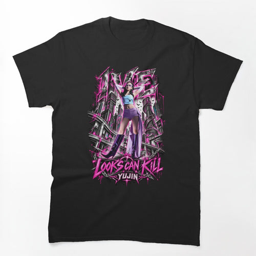 IVE Yujin Looks Can Kill Gothic Pink Visual Shirt