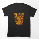 Yellow Typography Speed Metal Band Shirt