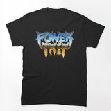 Glow Gradient Thrash Metal Typography Shirt