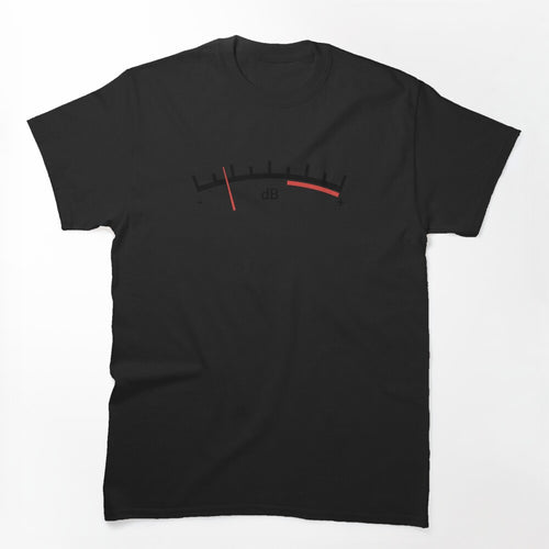 Decibels VU Meter Sound Engineer Minimal Graphic Shirt