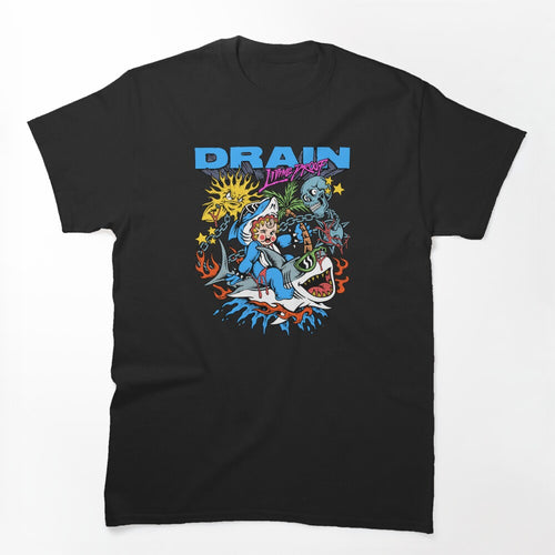 Drain Living Proof Skull Shark Shirt