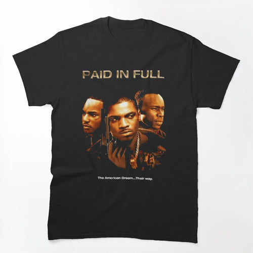 Mens Womens Vintage Paid In Full Retro Vintage Shirt