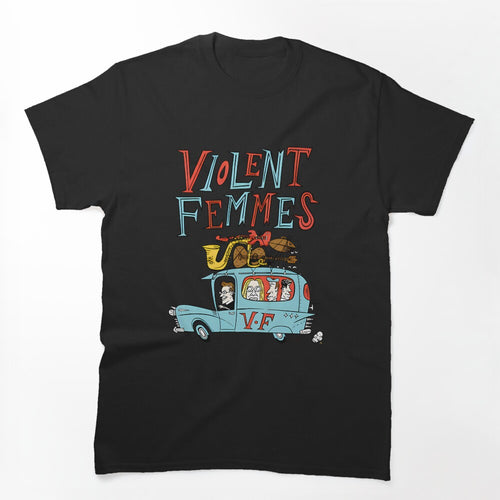 Violent Femmes Band - On The Road Cartoon Shirt