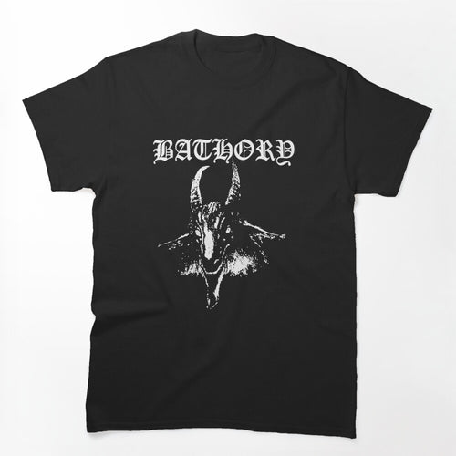 Bathory Band Vintage Goat Black Metal Shirt