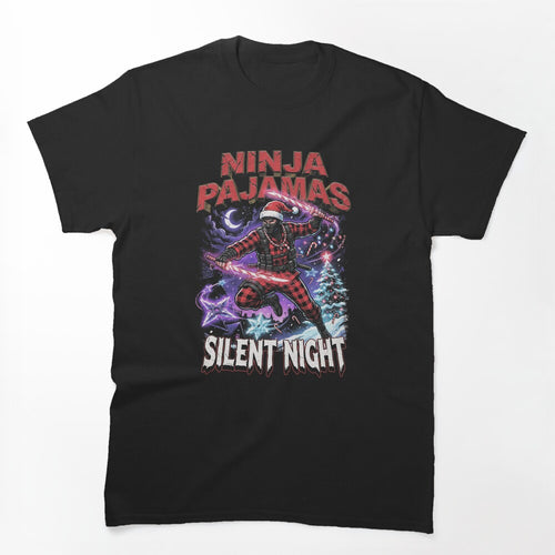 Ninja Christmas Pajama 90s Vintage Bootleg Rap Art Shirt
