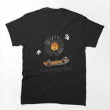 Vintage Vinyl Record Retro Cartoon Mascot Skater Art Shirt