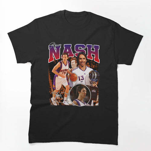 Steve Nash Phoenix Basketball Legend MVP Signature Vintage Retro 80s Shirt