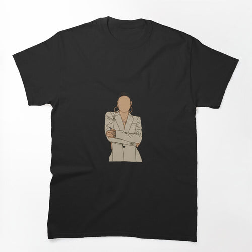 Kehlani Tan Suit Transparent Shirt