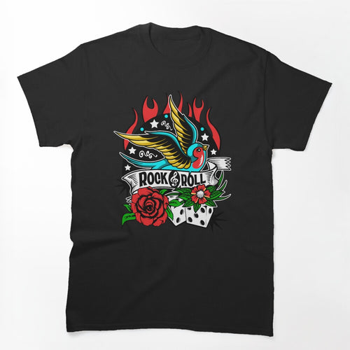 Rockabilly Style Retro 50s Sock Hop Rock N Roll Music Shirt