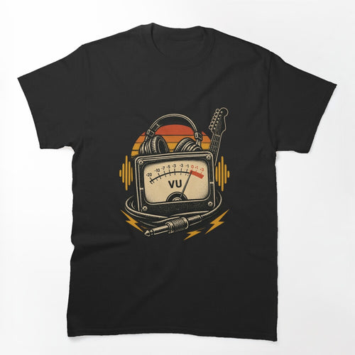 Vintage Volume VU Meter Design For Audio Engineers And Musicians Shirt