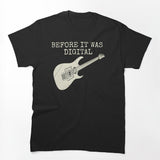 Before It Was Digital Vintage Metal Guitar Cassette Design Shirt