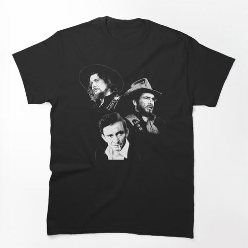 Outlaw Country Legends Johnny Cash Waylon Jennings Merle Haggard Shirt