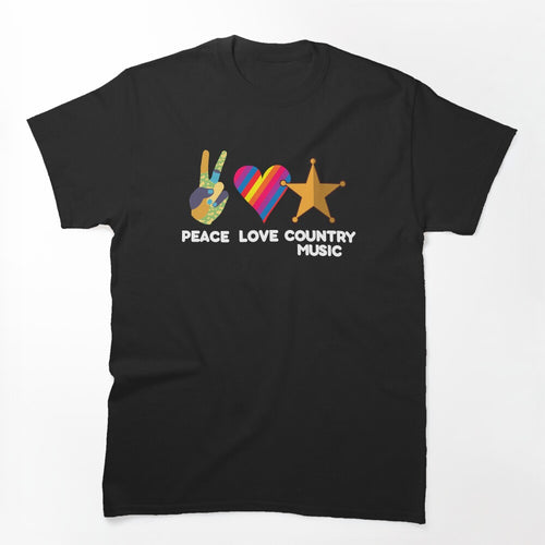 Peace Love Country Music For Country Music Lover And Country Singers Shirt
