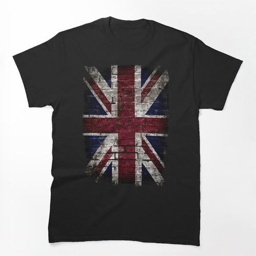 Grunge UK Flag Great Britain Punk Style Distressed Wall Shirt