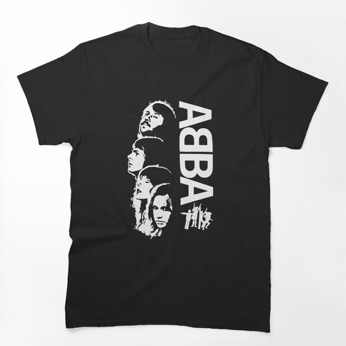 ABBA Monochrome Vertical Band Portrait Design Shirt