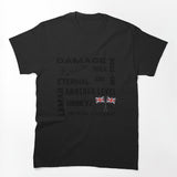 UK R And B British Music Artists Black Text Design Shirt
