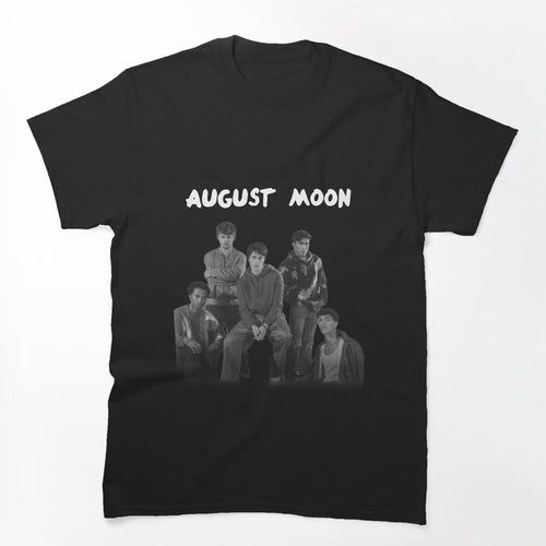 Black And White August Moon White Logo Shirt