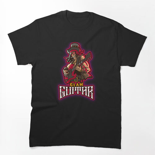Glam Guitarist With Long Hair Shirt
