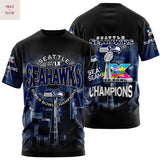 Super Bowl LX Seattle Seahawks 3D T-Shirt