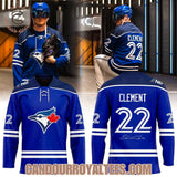 Toronto Blue Jays Clement Signature Hockey Night in Canada Hockey Jersey