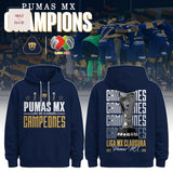 UNAM Pumas Liga MX Clausura 2026 Champions Commemorative Navy Blue Pullover Hoodie