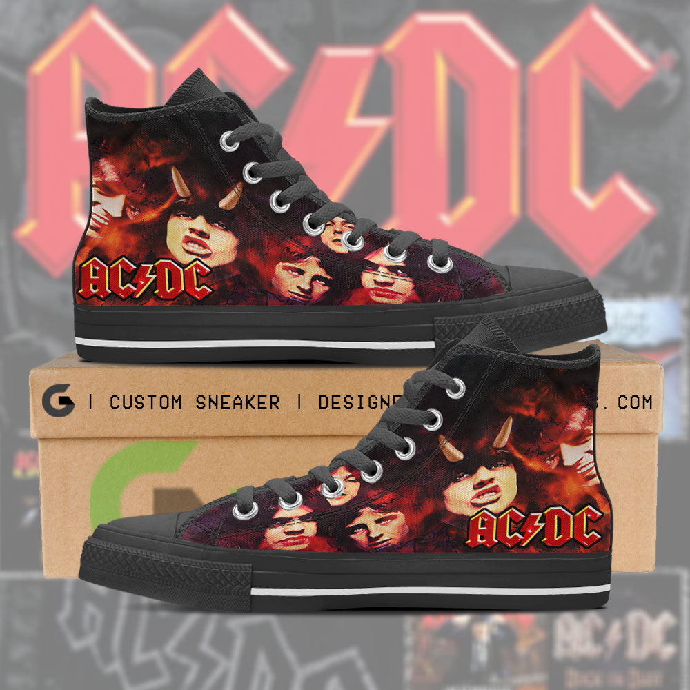 AC/DC High Top Canvas Shoes – HUANNM 800