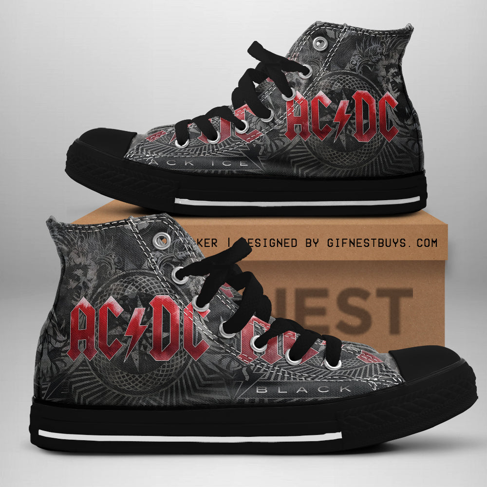 AC/DC High Top Canvas Shoes – HUANNM 585