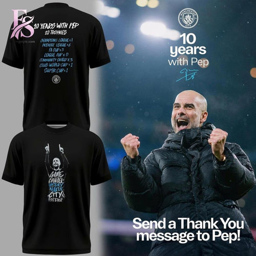 10 Years with Pep Manchester United Shirt