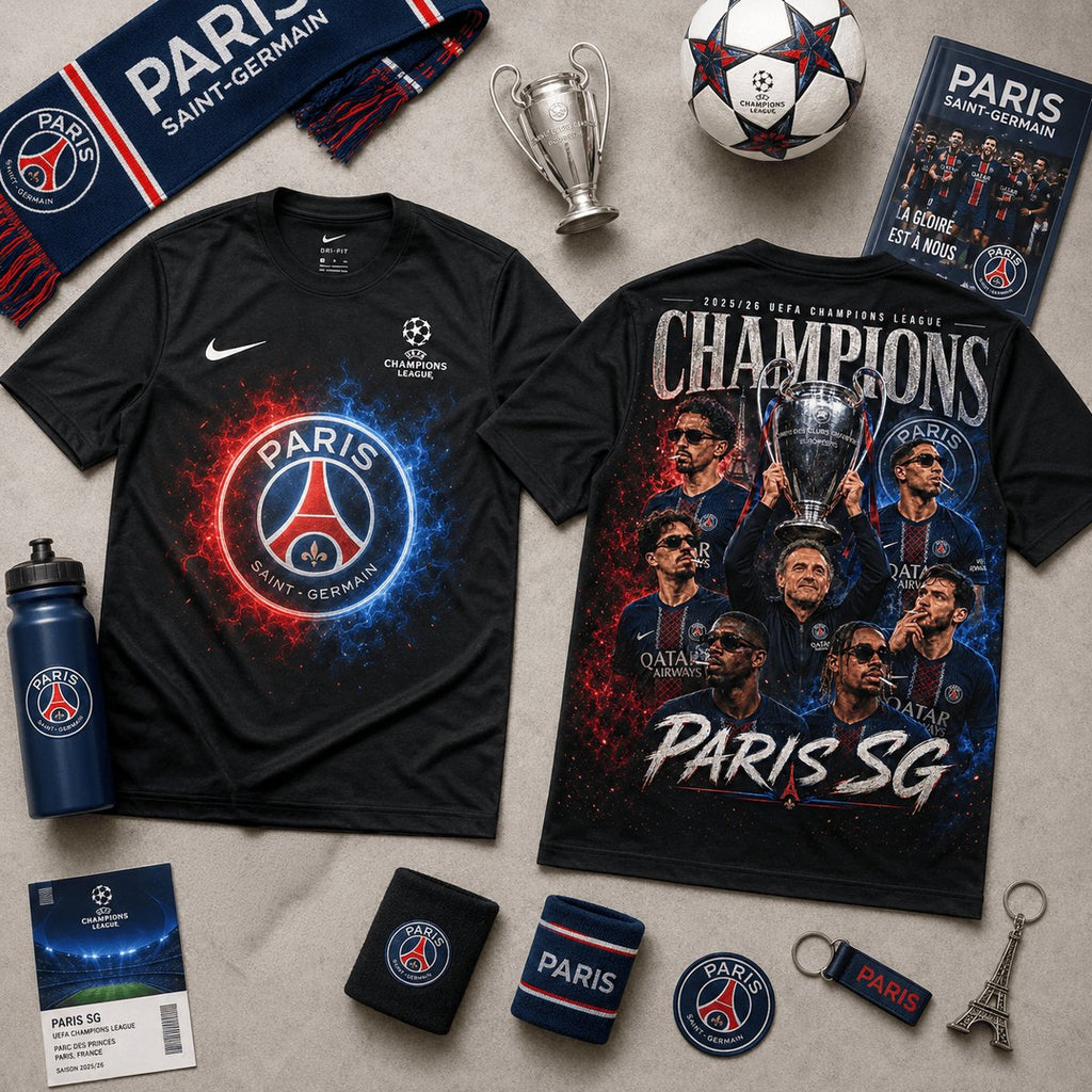 Paris Saint-Germain F.C. UEFA Champions League 2025/26 Champions T-Shirt