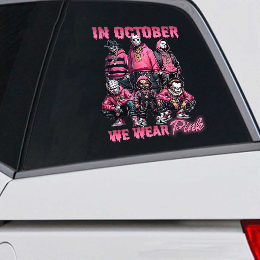 Breast Cancer Awareness x Horror Movies Car Sticker – HOATT 6683