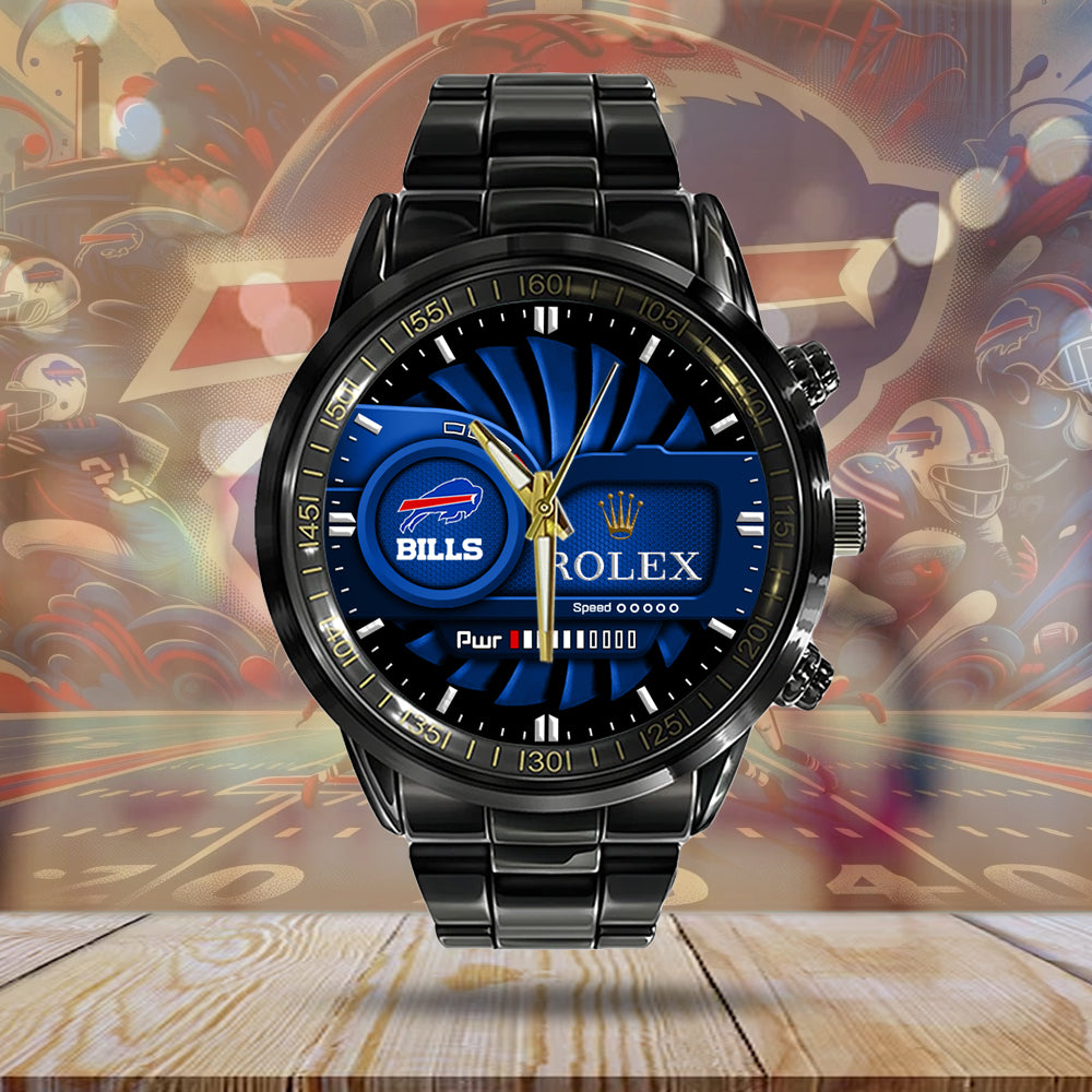 Buffalo Bills x Rolex Black Stainless Steel Watch – MAITM7423