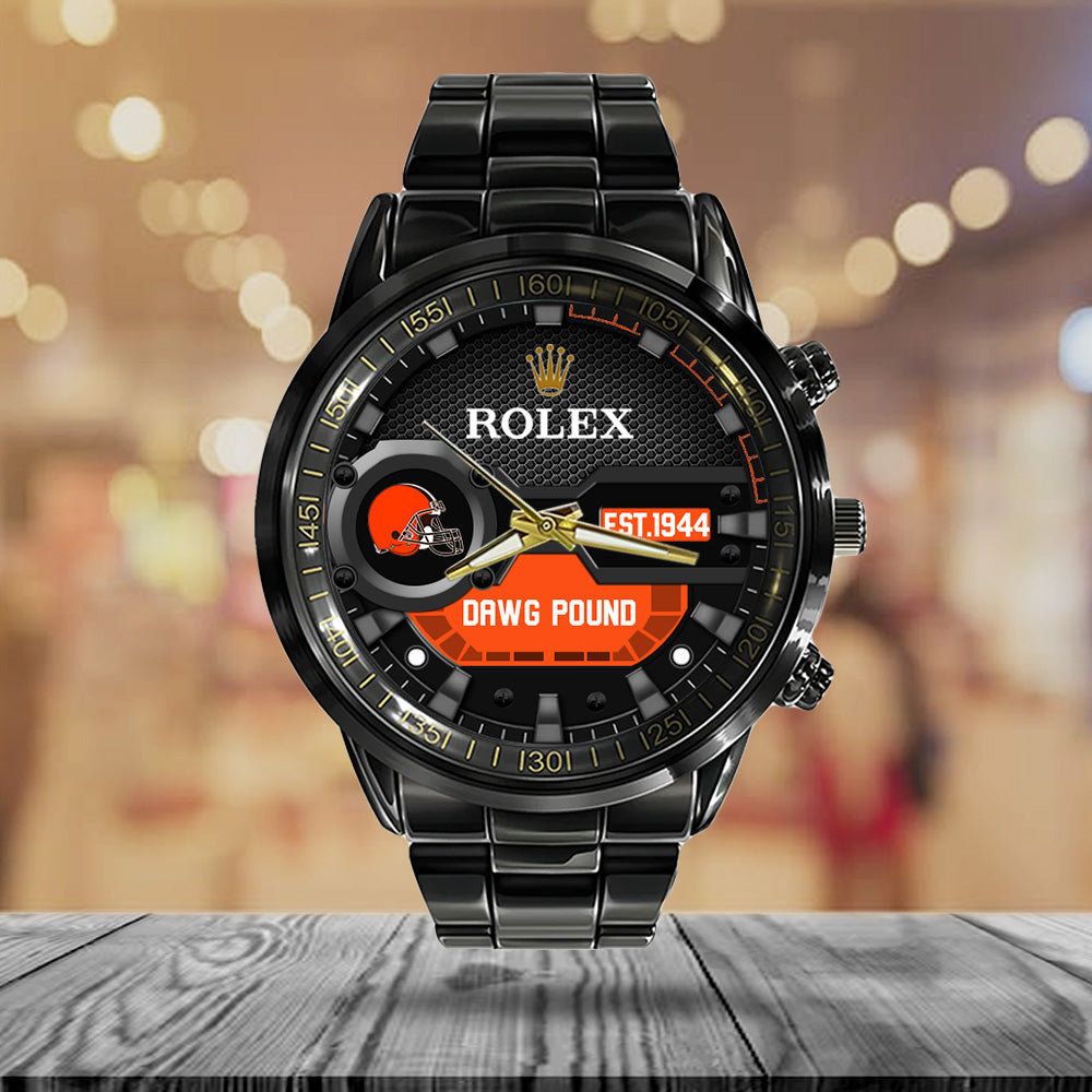 Cleveland Browns x Rolex Black Stainless Steel Watch – MAITM13206