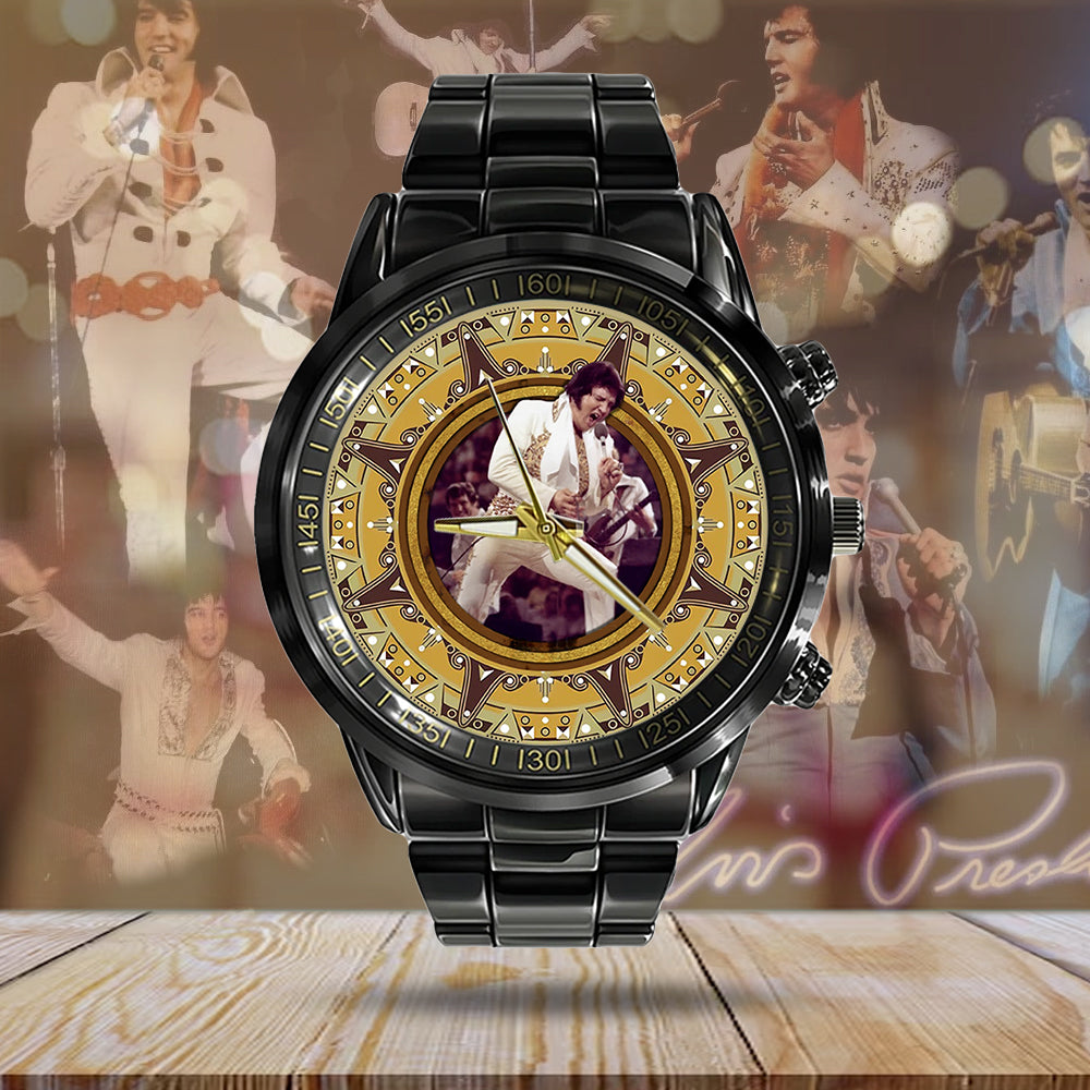 Elvis Presley Black Stainless Steel Watch – MAITM 7605