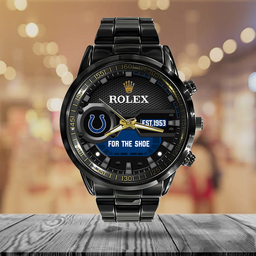 Indianapolis Colts x Rolex Black Stainless Steel Watch – MAITM13209