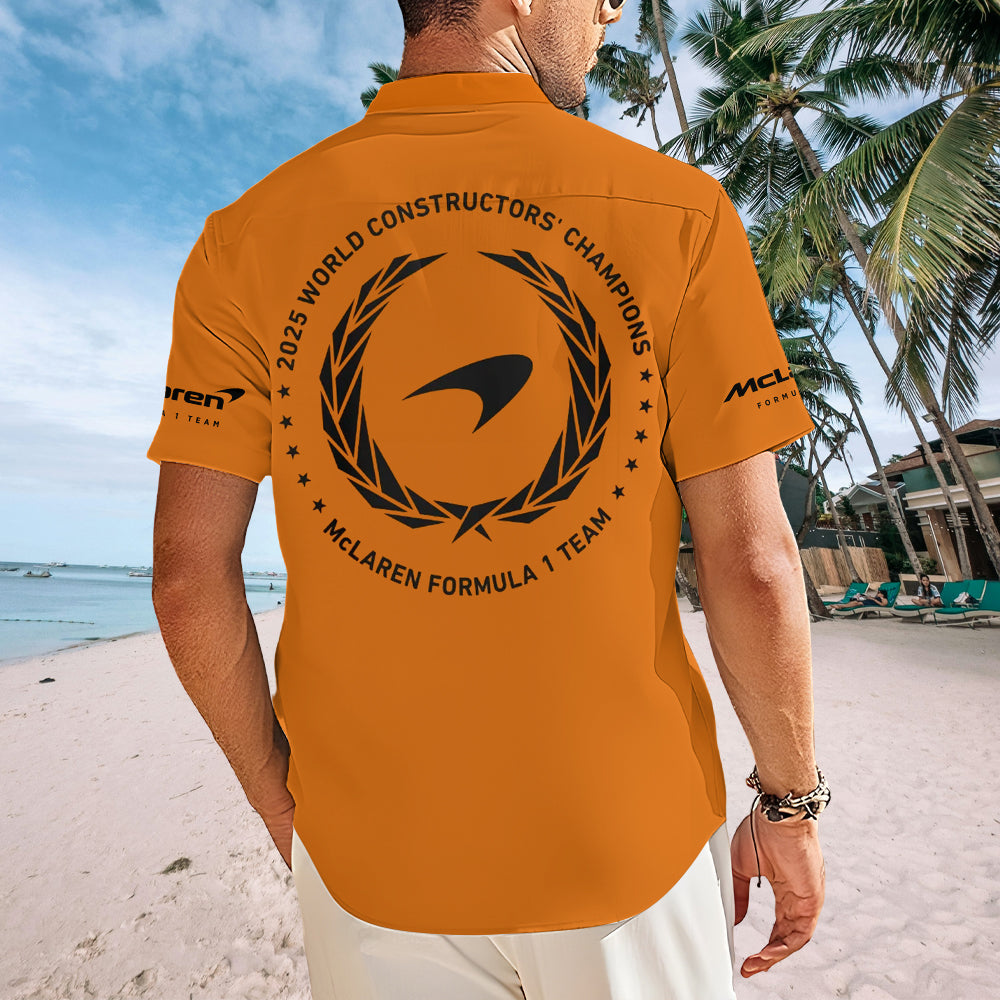 McLaren 2025 Constructor's Champions Short Sleeve Button-Down Shirt – MAITM13272