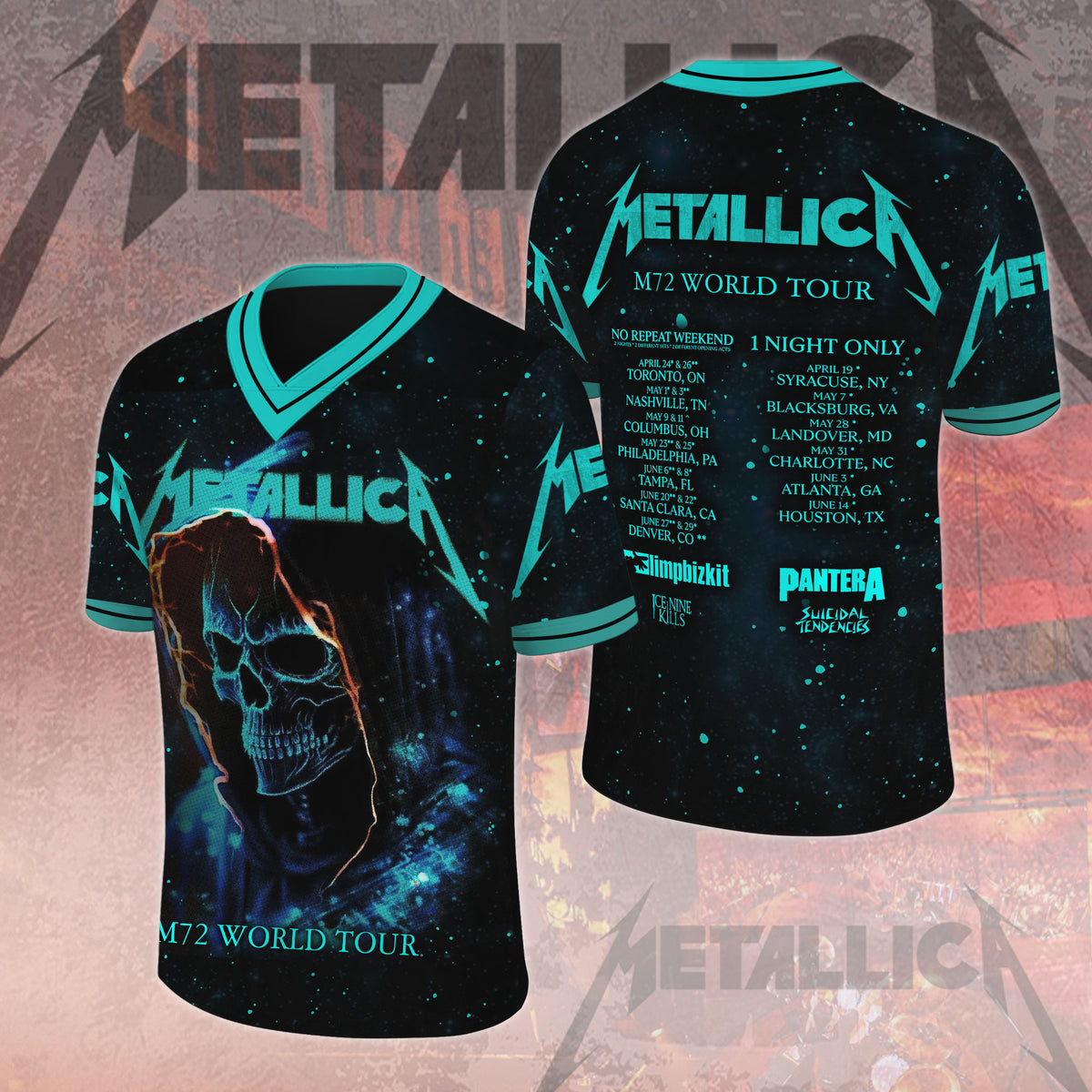 Metallica 3D Football Jersey – MAITM 12167
