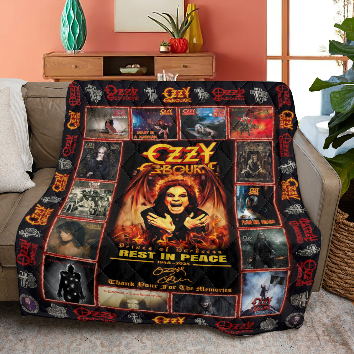 Ozzy Osbourne Quilt Blanket – MAITM 12368